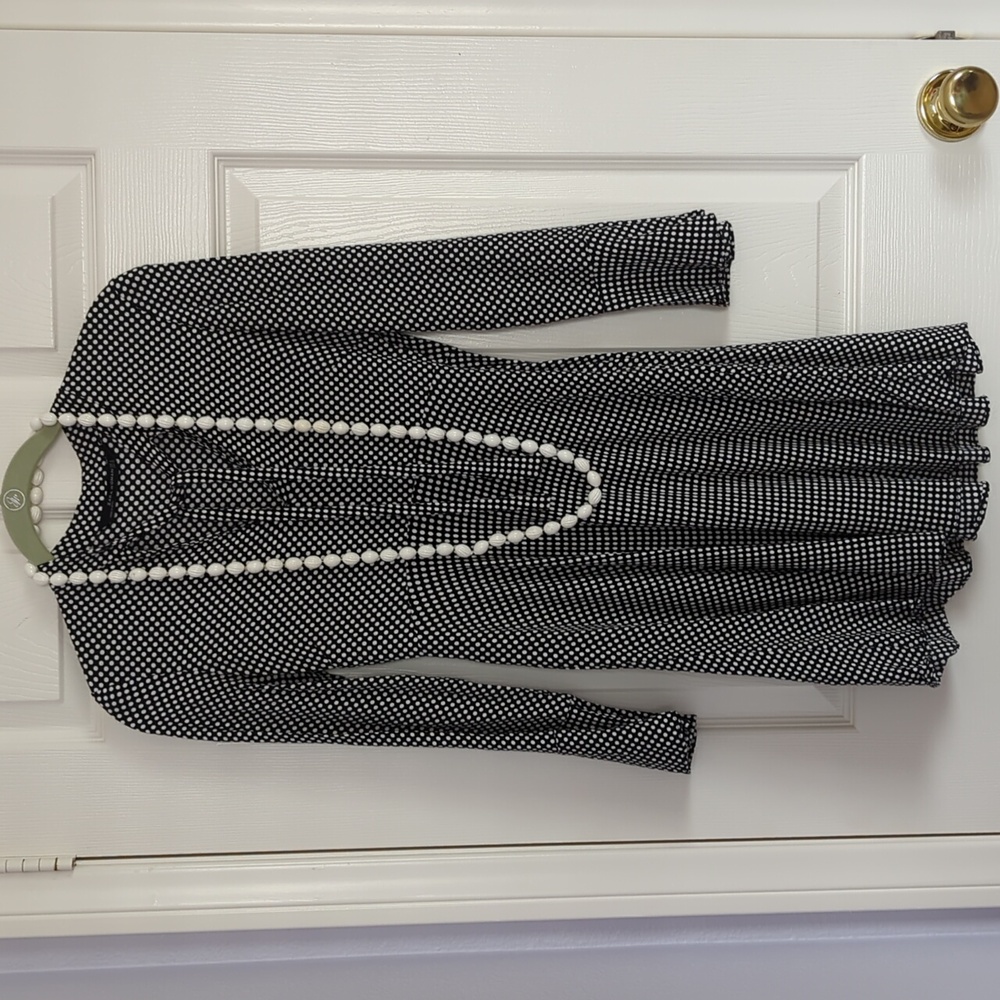 Feminine Zara Black and White Dress Polka Dots Size S